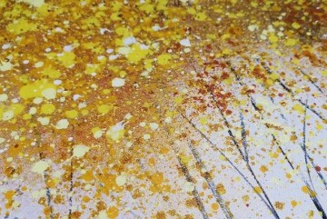 抽象的かつ装飾的 Painting - イエロー ツリー ゴールド 2 壁装飾の詳細